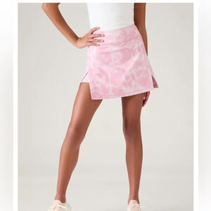 Athleta Girl Shortray Pink Tie-Dye Skirt Jupe-Short Goal Getter Skort
